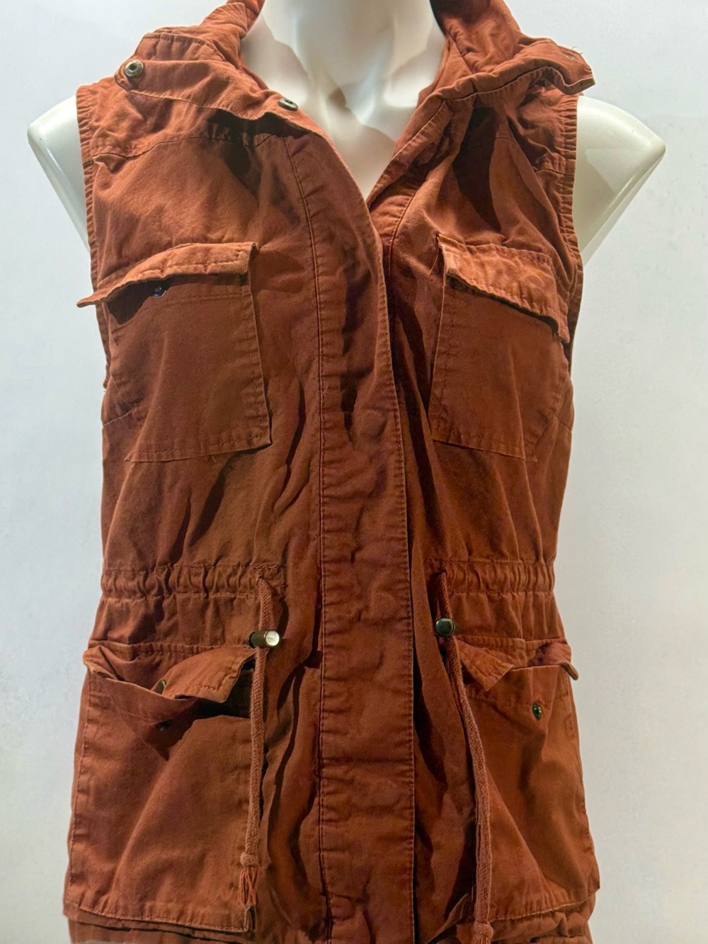 Love Tree Rust Hooded Utility Vest